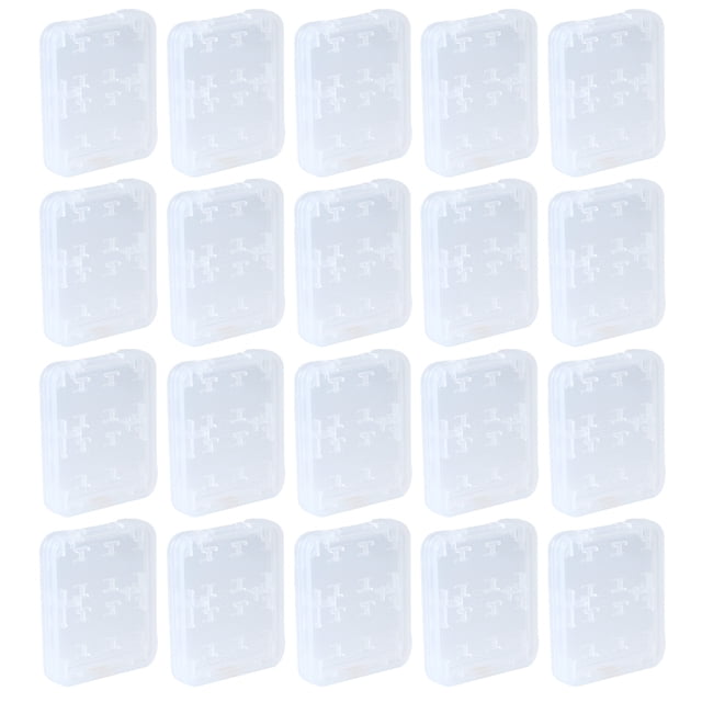HEANUJJ 20pcs Memory Card Storage Box Slots Cards Organizer Lightweight Compact Design Durable Case And Easy Carrying