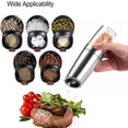 thumbnail image 1 of Xihbxyly Molinillo de Pimienta Automático, Diseño de Sensor de Inducción, Grosor Ajustable, Luz Led Azul, Funciona con Pilas, Fácil de Moler, Ideal para Cocina, Restaurante y Picnic, Tamaño de 21 Cm., 1 of 7
