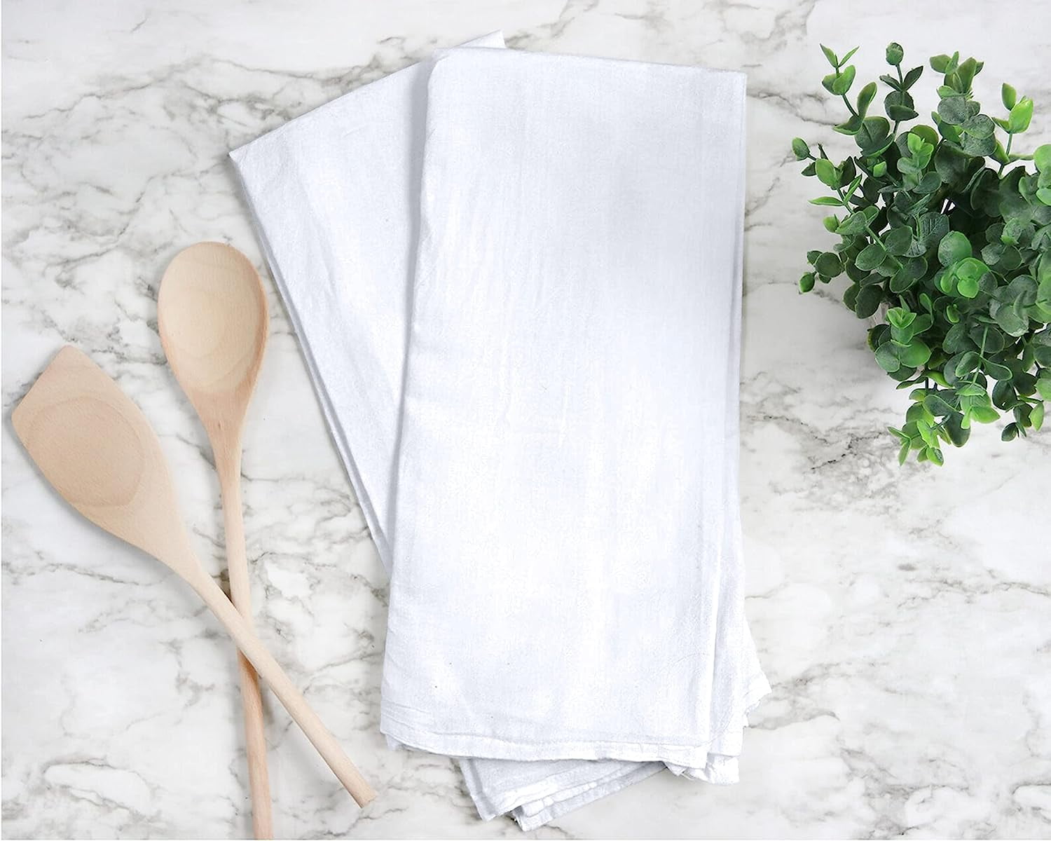 AMOUR INFINI Flour Sack Dish Towels |6 Pack|28 X 28 Inch 100% Organic  Cotton Kitchen Towel|Washable & Reusable Absorbent Off White Tea Towels for