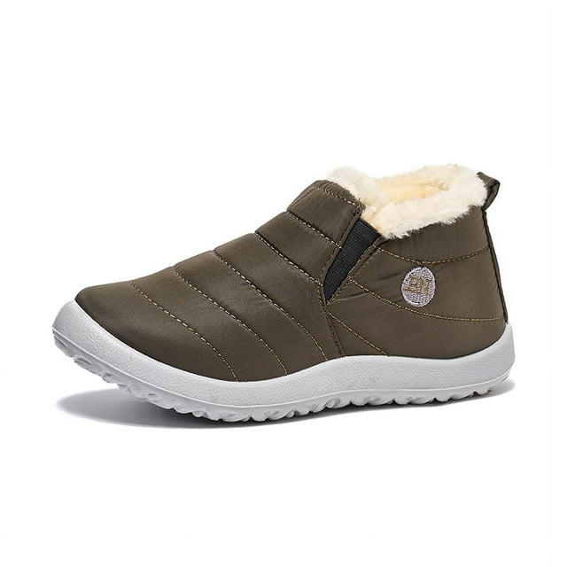 Zapatos de algodón de talla grande 35-47, informales, cálidos, antideslizantes, ligeros, impermeables, con paraguas, botas de nieve de PU