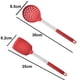 thumbnail image 2 of Juego de utensilios de cocina de 2 piezas, cabezales de silicona aptos para uso alimentario y mangos de acero inoxidable, color rojo, 2 of 5
