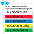 thumbnail image 6 of Hiipoo Multicolor 5-Pack Label Tape Compatible With Dymo LetraTag 91330 91331 91332 91333 91334 91335 Refills for LetraTag Label Maker LT-100H 100T LT-110T (1/2*13 feet, 12mm 4m) Black on White, 6 of 7