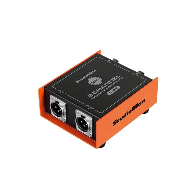 Preamplificador de Micrófono StudioMan CL-200 XLR 2 Canales para Micrófono Dinámico