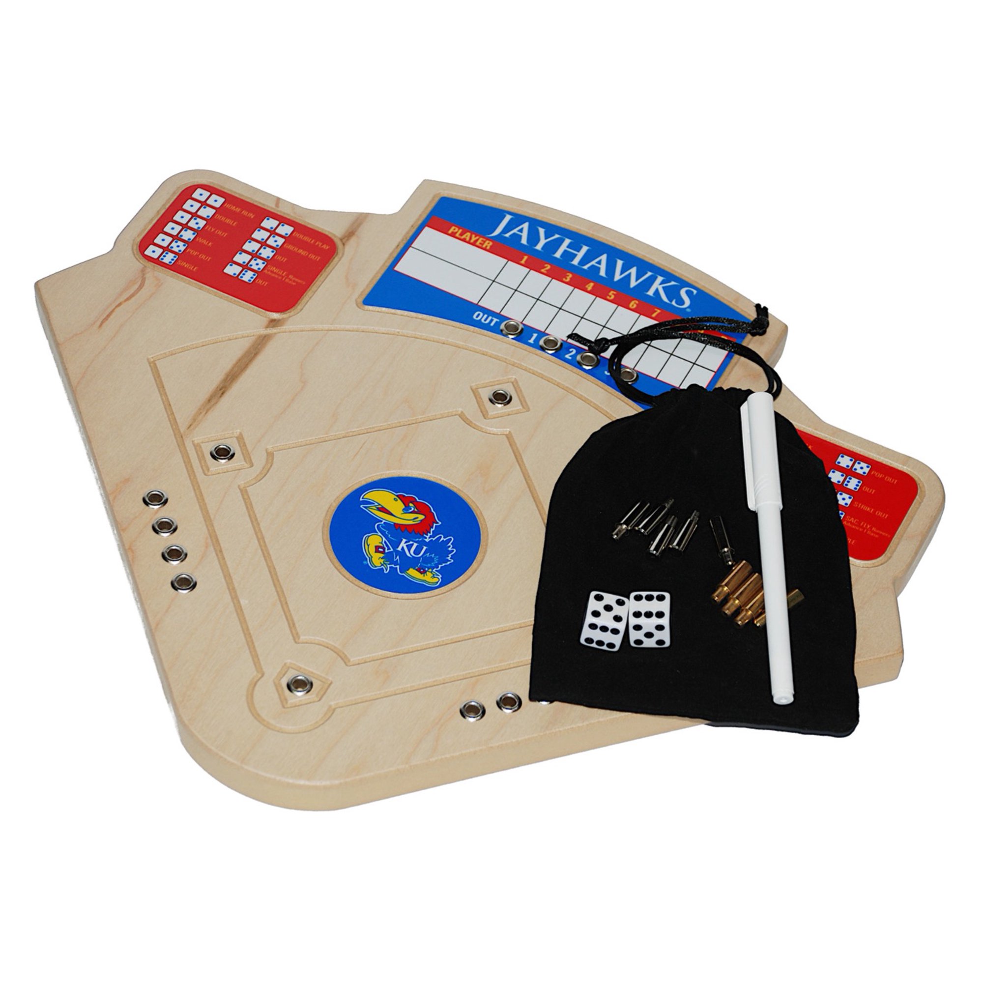 Kansas Jayhawks Handcrafted Baseball Board Game from Across the Board 