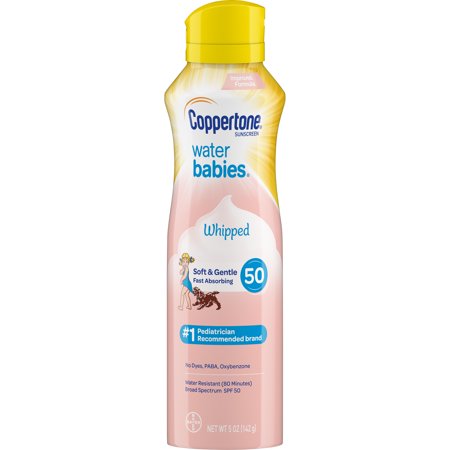 Coppertone WaterBABIES Sunscreen Whipped Lotion SPF 50, 5