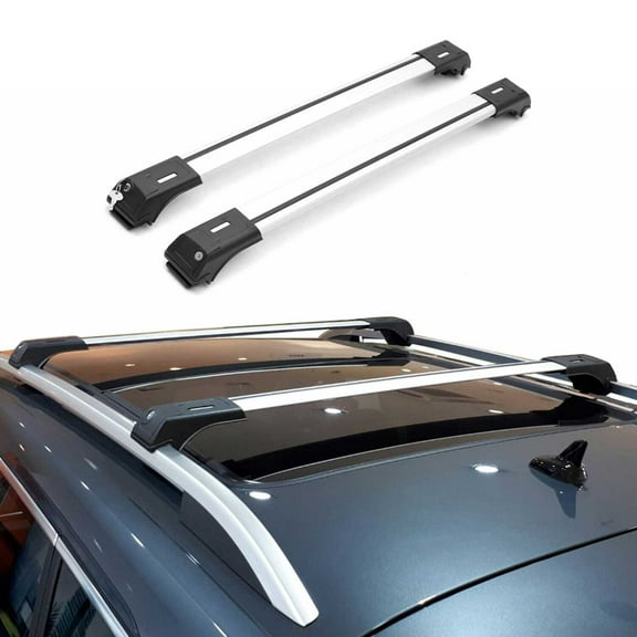 For 2003-2009 Toyota Land Prado Cruiser Roof Rack Cross Bars Aluminum Gray 2Pcs