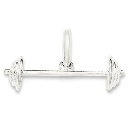Sports Mom Charm - ICE CARATS 925 Sterling Silver Barbell Pendant Charm Necklace Sport Weightlifting Fine Jewelry Ideal Gifts For Women Gift Set From Heart