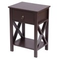 thumbnail image 6 of Sesslife Wood Nightstand, Modern Bedside Table with Drawer and Shelf, Brown Night Stands for Bedroom, End Tables for Living Room, 2 Tiers Sofa Tables for Home, 6 of 15