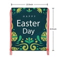 thumbnail image 5 of Easter Drawstring Backpack for Egg Hunt, 13.5" X 16.5" Waterproof Treat Bag, [Easter Theme] Print, 5 of 5