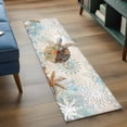 thumbnail image 4 of Sea Turtle Coastal Runner Rug 2x6 FT,Non Slip Hallway Rugs,Nautical Starfish Botanical Ocean Washable Soft Floor Carpet Throw Runner Carpet Long Rugs for Entryway Kitchen Bedside Sliding Door, 4 of 8