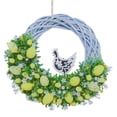 thumbnail image 2 of CoreLiving Spring Ornaments for Tree Easter Hanging Wreath with Flocked Bunny Felt Flowers and Decorative Easter Eggs for Home Wall Window Front Door Farmhouse Mantle Clearance Decor, 2 of 9