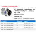 thumbnail image 2 of A/C Compressor - Compatible with 2006 - 2009 Chevy Equinox 3.4L V6 LNJ VIN F OHV 2007 2008, 2 of 2