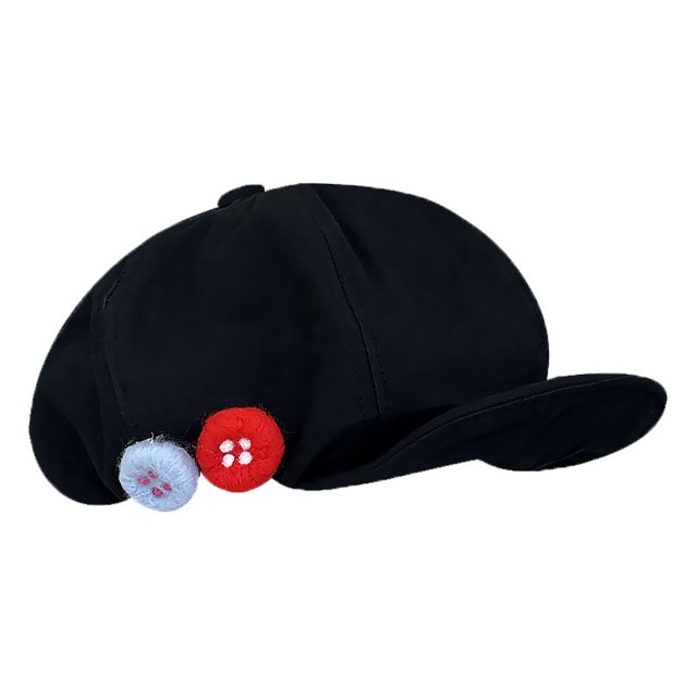 LinYooLi Version d'Été de Fleurs Rétro Chapeau Brodé Fille Sortie de la Rue pour Montrer le Visage Petit Chapeau d'Arbre Polyvalent à la Mode