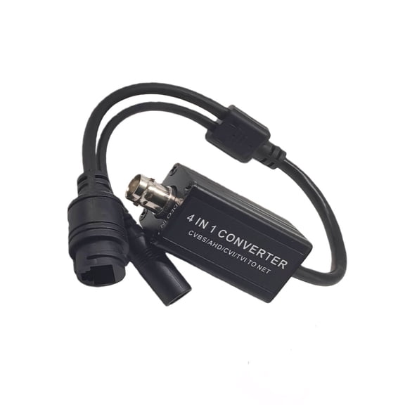 4-in-1 Analog to Digital Converter Adapter for CCTV Cameras with BNC RJ45 H.265 RTSP 1080P