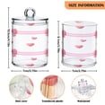 thumbnail image 3 of Pink Bows Stripes Hearts Valentine Translucent Plastic Cans Storage Canisters with Lid Set of 2, 3 of 7