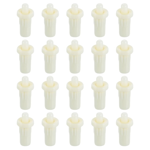 50pcs Shutter Repair Pins, Spring Loaded Plantation Shutter Replacement Repair Pins Plastic Plantation Shutter Pins Louvers Staples for Windows, White(1 x 0.46 x 0.31 Inch)