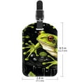 thumbnail image 6 of Square 2Pack PU Leather Frog Cruise Luggage Tag with Privacy Cover and Name ID Tag for Travel Handbags Backpacks Luggage Tags, 6 of 6