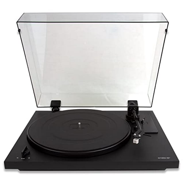 Andover Audio SpinDeck 2 Tocadiscos para reproducción de discos de vinilo - Semiautomático, apto para principiantes con pies de aislamiento de goma, brazo y cartucho incluidos, compatible con Pro-Ject