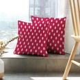 thumbnail image 6 of LALILO Throw Pillow Covers Pink And White Polka Dots Material Cushion Cover 18" x 18", 2 Pack, 6 of 6