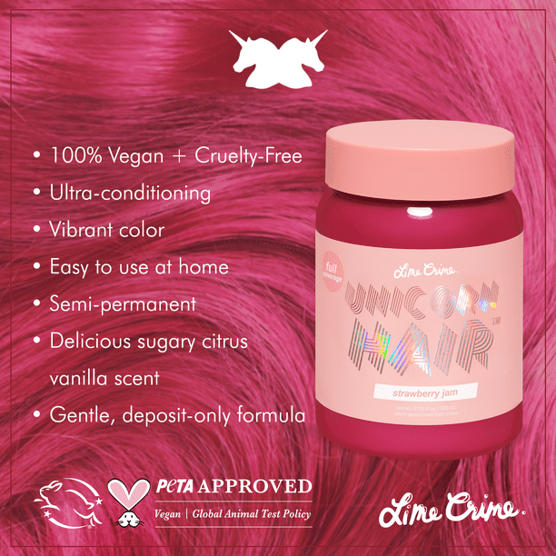 Lime Crime Unicorn Hair, Semi-Permanent Hair Color, Vegan, Full
