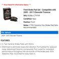 thumbnail image 2 of Front Brake Pad Set - Compatible with 2009 - 2017 Chevrolet Traverse - Centric, 2 of 2