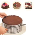 thumbnail image 5 of Non-Stick Stainless Steel Layer Cake Slicer Adjustable Cake Cutter, Easy To Use High Quality Straight-sided Mold For Demanding Baking Projects Dishwasher Safe Food Grade Material, 5 of 5