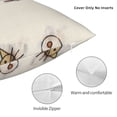 thumbnail image 3 of Wukai Brown Cat Cartoon Premium Polyester Fleece Pillow Covers with Hidden Zipper Closure,Luxuriously Soft and Durable-22"x22", 3 of 7