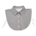 thumbnail image 2 of Helii Women's Striped Detachable Half High Collar Fashion Fake Collar for Sweater Dress Top, 2 of 7