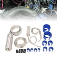 thumbnail image 4 of Radiator Hose Sleeving Kit Stainless Steel Dress Up Hose Cover Kit Universal Radiator Hose Sleeving Set Extreme Heat Resistant for Vehicle, 4 of 7