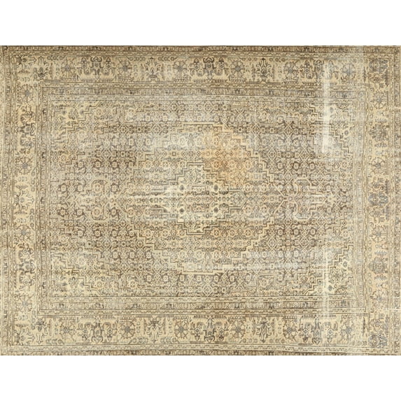 Ahgly Company Machine Washable Indoor Rectangle Traditional Dark Almond Brown Area Rugs, 8' x 12'
