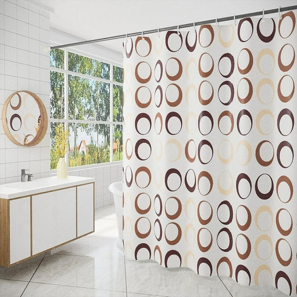 Shower Curtain Mould Resistant 180*180 cm with Weighted Hems Bathroom Curtains Waterproof Shower Curtains Washable with 12 Hooks Polyester