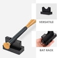 thumbnail image 3 of 2 Pairs of Wooden Baseball Bat Holder Stable Bat Display Rack Desktop Bat Stand Decorative Bat Organizers Baseball Bat Storage Racks, 3 of 8