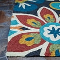 thumbnail image 3 of Couristan Covington Geranium, Navy-Multi Round Rug, 3 of 3