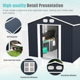 thumbnail image 3 of Villeston 8x12 FT Outdoor Storage Shed, Metal Tool Shed & Outdoor Storage with Lockable Doors & Air Vents for Backyard, Garden, or Patio,Black, 3 of 6