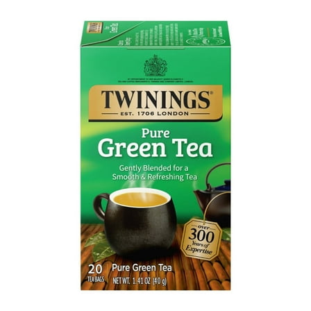 Pack of 6, Twining Tea Pure Green Tea, 1.41 oz