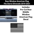 thumbnail image 2 of Bogar Tech Designs Precut Rear Middle Window American Flag Vinyl Decal Compatible with GMC Sierra and Chevy Silverado 2019-2021, Thin Blue Line, 2 of 5