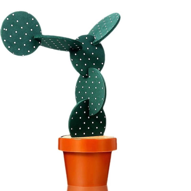 Juego de 6 posavasos con diseño de cactus, divertido posavasos con soporte para macetas para decoración de bar, oficina y hogar