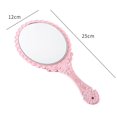 thumbnail image 2 of Hand Mirror Vintage Handheld Mirror With Handle Vanity Makeup Mirror Travel Mirrors (oval), 2 of 5