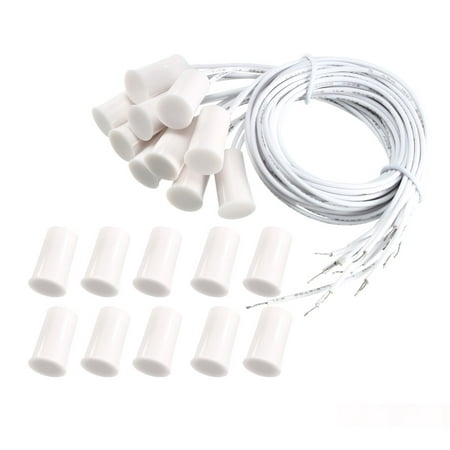 10pcs RC-33 NC Recessed Wired Door Contact Sensor Alarm Magnetic Reed (Best Wired Home Alarm System)