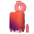 thumbnail image 1 of Jetstream® Ensemble de Bagages à Main 3 Pièces – Valise Cabine Rigide 20" à Roulettes, Oreiller de Voyage en Mousse à Mémoire et Bouteille d’eau en acier inoxydable, 1 of 11