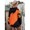 thumbnail image 3 of Black Cat on Pumpkin Sweatshirt Halloween Sweatshirts for Women Fall Pumpkin Face Tee Lightweight Pullover Tops, 3 of 9