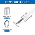 thumbnail image 2 of Uxcell 98FT Stainless Steel Cable Railing Kit, 1/8" Vinyl Coated 7x7 Strand Wire Rope with Loop Sleeves and Thimbles White, 2 of 7