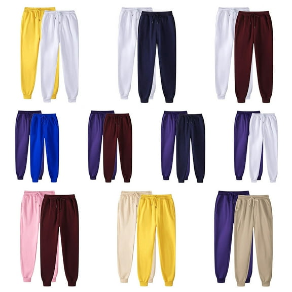 Otvok 2 Pack Home Pants Women's Ultra-Soft Lounge Joggers Sweatpants Athletic Yoga Pants with Pockets