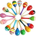 thumbnail image 1 of Wooden Fiesta Maracas Assorted Color And Design 12pcs, 1 of 5