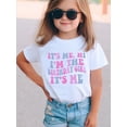 thumbnail image 1 of I'M THE BIRTHDAY GIRL Print Tee, Girls' Casual & Comfy Crew Neck Short Sleeve Cotton T-shirt For Spring & Summer, Girls' Clothes For Outdoor Activities, 1 of 6