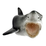 Zeckos 16 inch Great White Shark Head Wall Mount Trophy Resin Ocean Nautical Decor