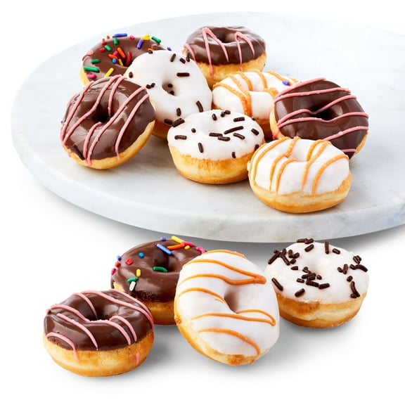 Freshness Guaranteed Iced Vanilla & Chocolate Mini Donuts, 8 oz, 12 Count