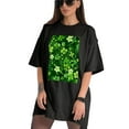 thumbnail image 3 of Plus Size Shirt for Women Black Tops for Women Short Sleeves Shirt for Women ST Patrick T Shirt Crewneck Shirt for Women XS, 3 of 5