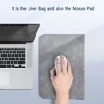 thumbnail image 5 of 2023 Laptop Bag Sleeve for MacBook Air 13 13.6 Case 2023 M1 M2 M3 Pro 14.2 inches A2442 A2779 PU Leather Frosted Shockproof Bag (Dark Gray Sets,For Macbook Pro 14.2), 5 of 7