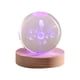 thumbnail image 4 of Base luminosa de madera 3D tallada con forma de bola de cristal, sistema solar de galaxia, luz nocturna creativa para escritorio, adornos para regalos de vacaciones, 4 of 6